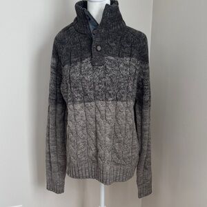 Men's Gray Cable Knit Sweater NWT